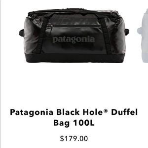 Patagonia Black Hope Duffel 100L ⭐️🖤⭐️